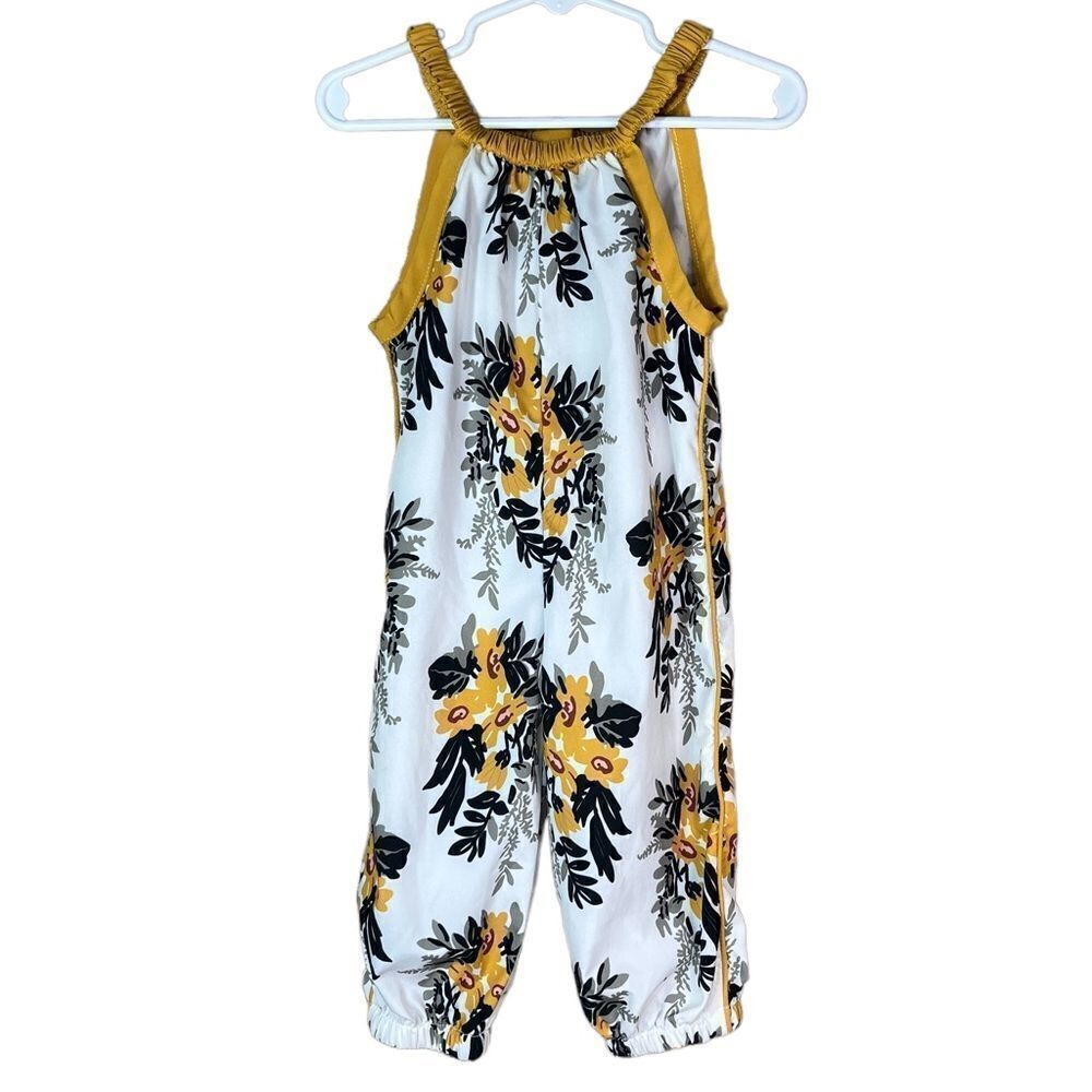 Catpapaโtoddlerโgirlย flowerโprintโjumpsuitโ
